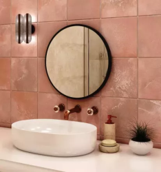 Зеркало Континент "Мун", 60х60 см, без подсветки, круглое, МДФ рама, цвет рамы: черный, для ванны, навесное/подвесное/настенное