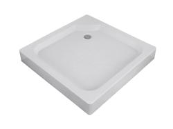Душевой поддон Olives P-10015S-WH с сифоном 100х100 см квадратный, ABS - пластик, низкий, белый, антискользящая поверхность, для душа