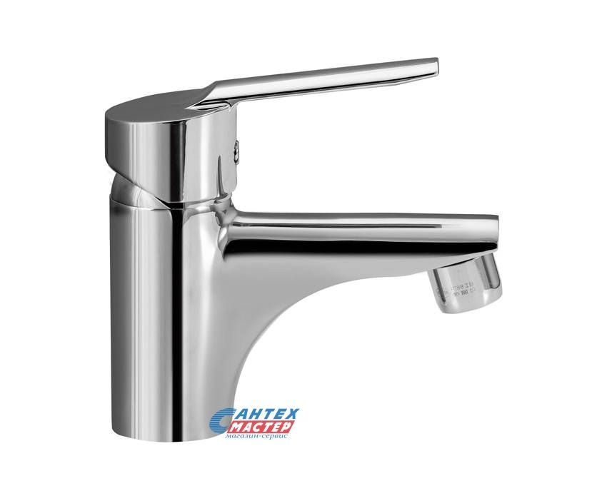 Смеситель для раковины Mofem Rumba однорычажный, излив короткий, длина 107 мм, керамический, латунь, цвет хром, без донного клапана