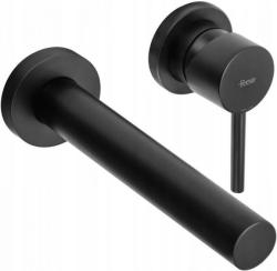 Смеситель для раковины/умывальника REA TESS однорычажный, настенный, скрытый монтаж, неповоротный, длина излива 185 мм, латунь, цвет черный матовый