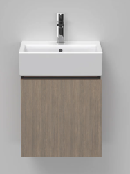 Тумба под раковину Duravit D-Neo, 58,4х44,2х44 см, подвесная, 1 выдвижной ящик, ДСП, цвет: дуб терра, шкафчик навесной, прямоугольная, правая/левая, в ванную комнату