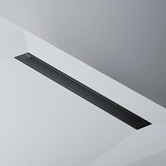 Душевой трап (лоток) AM.PM PrimeFlow 800 мм комбинированный затвор, с черной матовой решеткой, перфорированная, выходная труба 50 мм, линейный