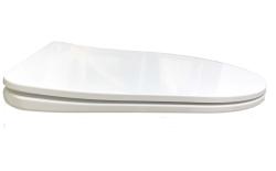 Cиденье для унитаза Aquatek Оберон 42х36х3 см дюропласт, цвет белый, с крышкой, быстросъемное, микролифт (SoftClose), крепление