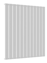 Радиатор отопления Empatiko Takt S2-1432-1000, двухрядный, стальной, трубчатый, 72 секции, межосевое расстояние 1000 мм, высота 1036 мм, длина 1432 мм, цвет шелковистый белый, боковое подключение