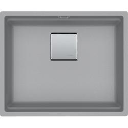 Мойка кухонная Franke KUBUS KNG 110-52, 56х46 см, врезная, искусственный гранит (Fragranite+), прямоугольная, цвет серый камень, без отверстия под смеситель, без крыла