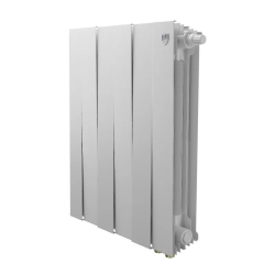 Радиатор отопления Royal Thermo PianoForte 500 Bianco Traffico VDR80 (6 секций) биметаллический, нижнее, правое подключение, для квартиры, дома, водяные, мощность 1134 Вт, настенный, батарея, белый