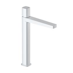 Смеситель для раковины/умывальника WasserKRAFT Saale, однорычажный, неповоротный, керамический, высокий, длина излива 170 мм, латунь, цвет белый матовый