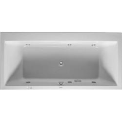 Ванна Duravit Vero 190х90 см гидромассажная, встраиваемая/пристенная, акриловая, цвет: белый, с ножками/сливом-переливом, без фронтальной панели, прямоугольная, с системой гидромассажа Jet-System, c двумя наклонами для спины