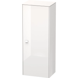 Пенал Duravit Brioso R, 52x36x133 см, подвесной, (правый), с дверцей, с полкой, со стеклянными полками, цвет: белый глянец, в ванную комнату