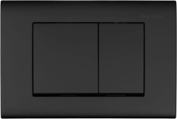 Кнопка смыва Allen Brau Liberty прямоугольная, цвет черный матовый, пластик, клавиша управления для сливного бачка, двойная, размер 245х165х11 мм, кнопки прямоугольные