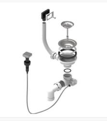 Выпуск с переливом без сифона ALVEUS FI 114 POP UP, с переливом, металл/пластик, для кухонных моек, для кухни