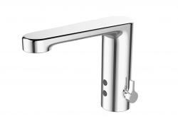 Смеситель для раковины BelBagno, электронный/сенсорный, длина излива 140 мм, неповоротный, керамический, латунь, цвет хром