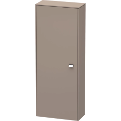 Пенал Duravit Brioso L, 52x24x133 см, подвесной, (левый), с дверцей, с полкой, со стеклянными полками, цвет: базальт/хром, в ванную комнату