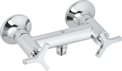 Смеситель для ванны/душа KLUDI NOVA FONTE DECO настенный, двухвентильный, без излива, латунь, цвет хром