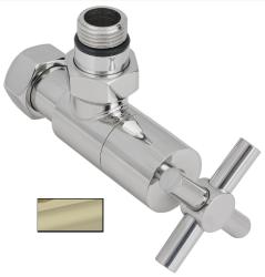 Вентиль Сунержа угловой крест G 1/2" НР х G 3/4", цвет шампань