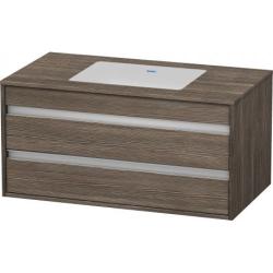 Тумба под раковину для консоли/столешницы Duravit Ketho 100х55х49,6 см, подвесная, ДСП, цвет: сосна терра, 2 выдвижных ящика, для встраиваемой сверху раковины, прямоугольная
