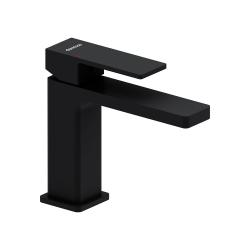 Смеситель для раковины/умывальника Damixa Gala, однорычажный, неповоротный, керамический, длина излива 125 мм, латунь, цвет черный матовый