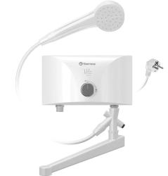 Водонагреватель проточный Thermex Vetro 3500 combi (кран/душ лейка) электрический, вертикальный, 3.5 квт, 154х112х248 мм, 230 В (цвет белый) с нижней подводкой