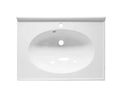 Раковина/умывальник Эстет Lilia 70, 700х500х185 мм, встраиваемая сверху, прямоугольная, литьевой мрамор, цвет белый, с отверстием под смеситель, без слив-перелива, умывальник