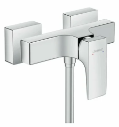 Смеситель для душа Hansgrohe Metropol, однорычажный, керамический, настенный, без излива, без шланга/лейки, латунь, цвет хром, хромированный, на 2 отверстия, для душа/ванной