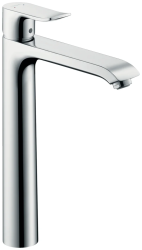 Смеситель для раковины Hansgrohe Metris 260 однорычажный, поворотный излив, длина 19,7 см, керамический, латунь, цвет хром, без донного клапана