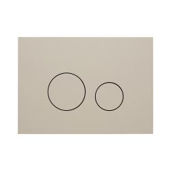 Кнопка смыва KK-POL Mitis Grande Orbis прямоугольная, цвет бежевый матовый, пластик, клавиша управления для сливного бачка, инсталляции унитаза, двойная, механическая, панель, универсальная, размер 245х175х14 мм