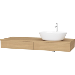 Тумба под раковину Vitra Origin 120, 1200х135х475 мм, подвесная, цвет дуб, 1 выдвижной ящик, (под раковину/умывальник), правая, правосторонняя, в ванную комнату