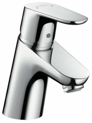 Смеситель для раковины Hansgrohe Focus 70 однорычажный, фиксированный, длина излива 10,1 см, керамический, латунь, цвет хром, со сливным клапаном Push-Open