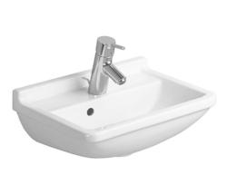 Раковина DURAVIT Starck 3, 45х32х16,5 см, подвесная, прямоугольная, санфарфор, цвет белый, с 1 отверстием под смеситель, слив/перелив