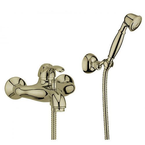 Смеситель для ванны/душа Webert Aurora однорычажный, настенный, излив 179 мм, неповоротный, латунь, цвет бронза