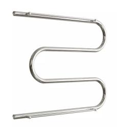 Полотенцесушитель Двин M 50/60, водяной (3/4" К0  Полированный), с полкой, боковое подключение, нержавеющая сталь, настенный, форма М-образная, цвет хром, к отоплению и ГВС, для отопления, обогрева в ванной