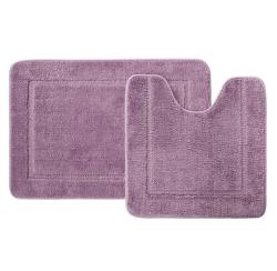 Набор ковриков IDDIS Promo для ванной комнаты 650х450+450х450 мм полиэстер, цвет фиолетовый PSET01Mi13