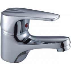 Смеситель для раковины/умывальника Rossinka, однорычажный, неповоротный, керамический, длина излива 99 мм, латунь, цвет хром