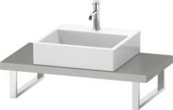 Столешница Duravit Brioso, для консоли, консольное полотно, 80х48 см, ДСП, прямоугольная, цвет: бетонно-серый,  для одной раковины/умывальника/рукомойника, 1 вырез под раковину, установка по центру