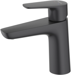 Смеситель для раковины/умывальника Aquatek Бетта однорычажный, неповоротный, фиксированный, излив длина 125 мм высота 98 мм латунь, цвет матовый черный