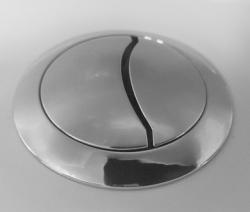 Кнопка арматуры бачка Cezares, хром, круглая, пластик, две кнопки (режим эконом)