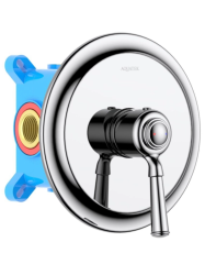 Смеситель для ванны/душа Aquatek Классик настенный, однорычажный, встраиваемый, без излива, латунь, цвет хром