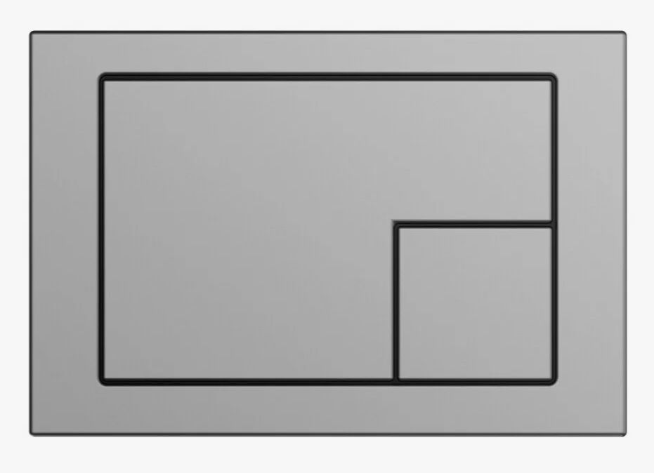 Кнопка смыва Cersanit Corner для LINK PRO/VECTOR/LINK/HI-TEC,двойной смыв, хром матовая, клавиша управления для сливного бачка, инсталляции унитаза, двойная, механическая, панель, универсальная, размер 220х13х150 мм