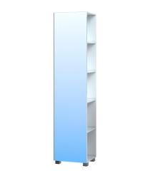 Пенал Vigo Urban 450, 45х31,6х186,6 см, с зеркалом, напольный, (правый/левый/универсальный), 1 распашная дверца/открытые полки, цвет белый