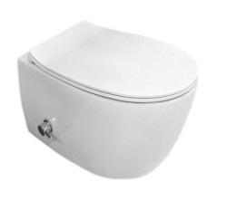 Унитаз подвесной ISVEA Sentimenti Neo, с функцией биде, 363х510х340 мм, цвет: белый, горизонтальный (в стену) выпуск, без сиденья, безободковый, антивсплеск, под скрытый бачок