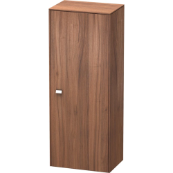 Пенал Duravit Brioso R, 52x36x133 см, подвесной, (правый), с дверцей, с полкой, со стеклянными полками, цвет: орех матовый/хром, в ванную комнату