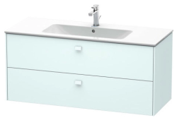 Тумба под раковину Duravit Brioso, 122х47,9x55,3 см, подвесная, 2 выдвижных ящика, ДСП, цвет: светло-голубой, шкафчик навесной, механизм доводчика, прямоугольная, правая/левая, в ванную комнату