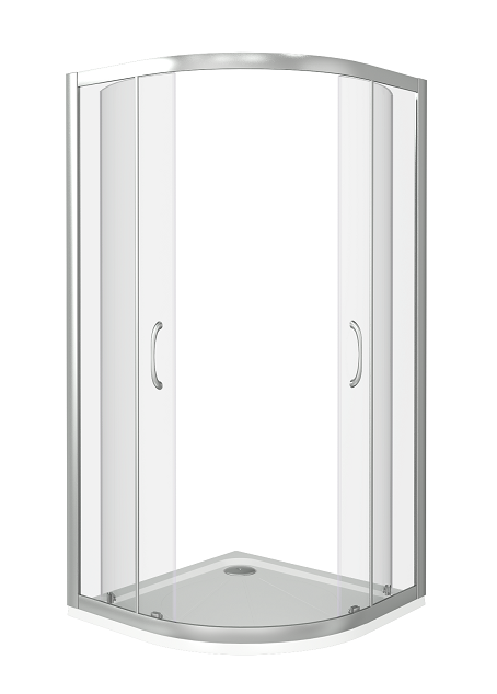 Душевое ограждение BAS Latte R-90-C-WE 90х90x185 прозрачное стекло