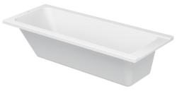 Ванна Duravit D-Code 170х75 см встраиваемая, акриловая, цвет: белый, (без гидромассажа, ножек, сифона, фронтальной панели), прямоугольная, с одним наклоном для спины