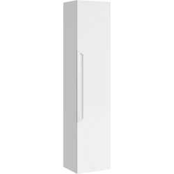Пенал Aqwella Cube 30, 300х1330х250 мм, подвесной, (правый/левый/универсальный), 1 распашная дверца, в ванную комнату, цвет белый матовый, влагостойкий, правосторонний/левосторонний/универсальный