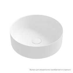 Раковина IDDIS Ray 35,5х35,5х12 см, накладная, круглая, керамическая/фарфоровая, цвет белый матовый, без отверстия под смеситель, без слив-перелива, умывальник