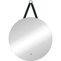 Зеркало Континент "Best Led", 65х65 см, с LED/ЛЕД-подсветкой, круглое, выключатель бесконтактный, для ванны, на ремне, навесное/подвесное/настенное
