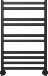 Полотенцесушитель Aquatek Сириус водяной П10 500х800 мм черный муар, нержавеющая сталь, лесенка, подключение нижнее