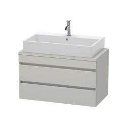 Тумба под раковину для консоли/столешницы Duravit DuraStyle 90х47,8х51,2 см, подвесная, ДСП, цвет: бетонно-серый, 2 выдвижных ящика, прямоугольная
