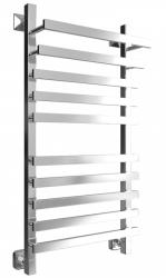Полотенцесушитель Двин F plaza 100/50, водяной (К3, квадрат, Полированный), универсальное подключение, нержавеющая сталь, настенный, форма лесенка, цвет хром, к отоплению и ГВС, для отопления, обогрева в ванной